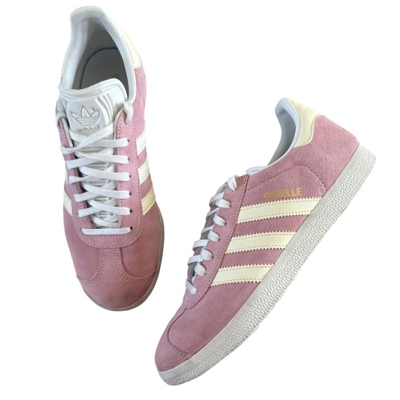 Adidas Gazelle F34327 True Pink/Ecru Tint/Cloud White Size 8 Worn Once $120 - Picture 3 of 9